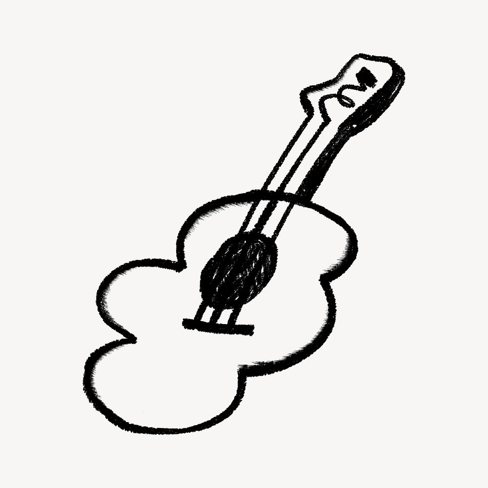 Acoustic guitar, music doodle