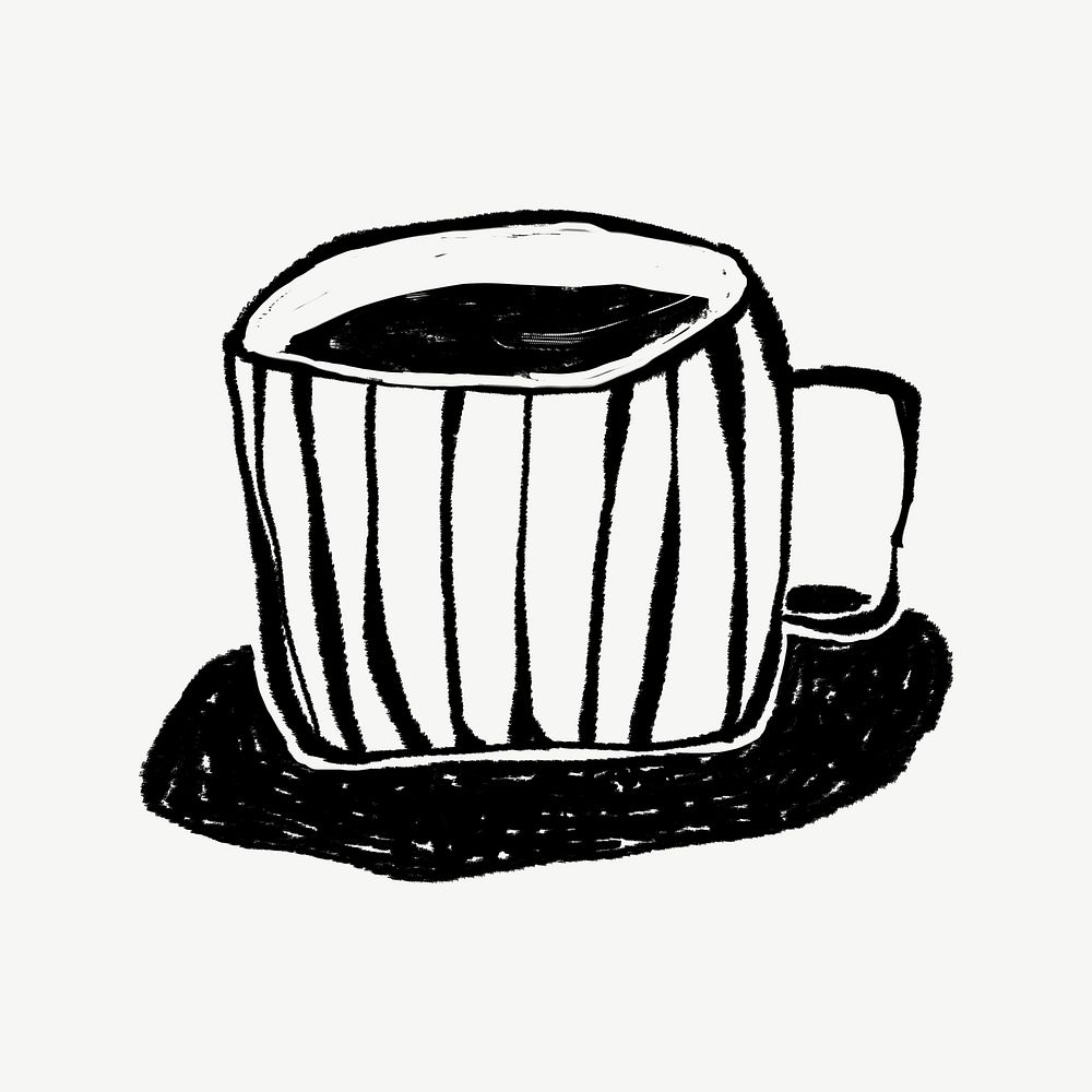 Coffee cup, drink doodle graphic psd