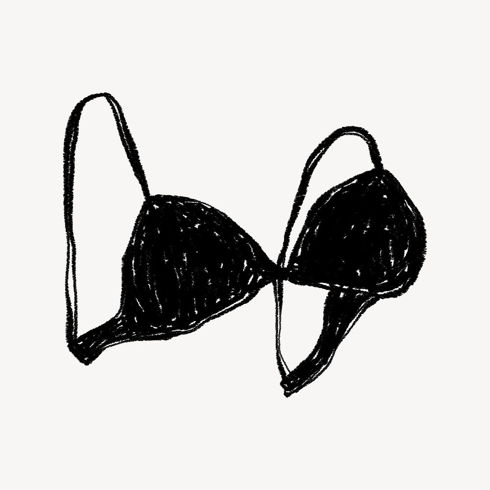 Women's bra, clothing doodle