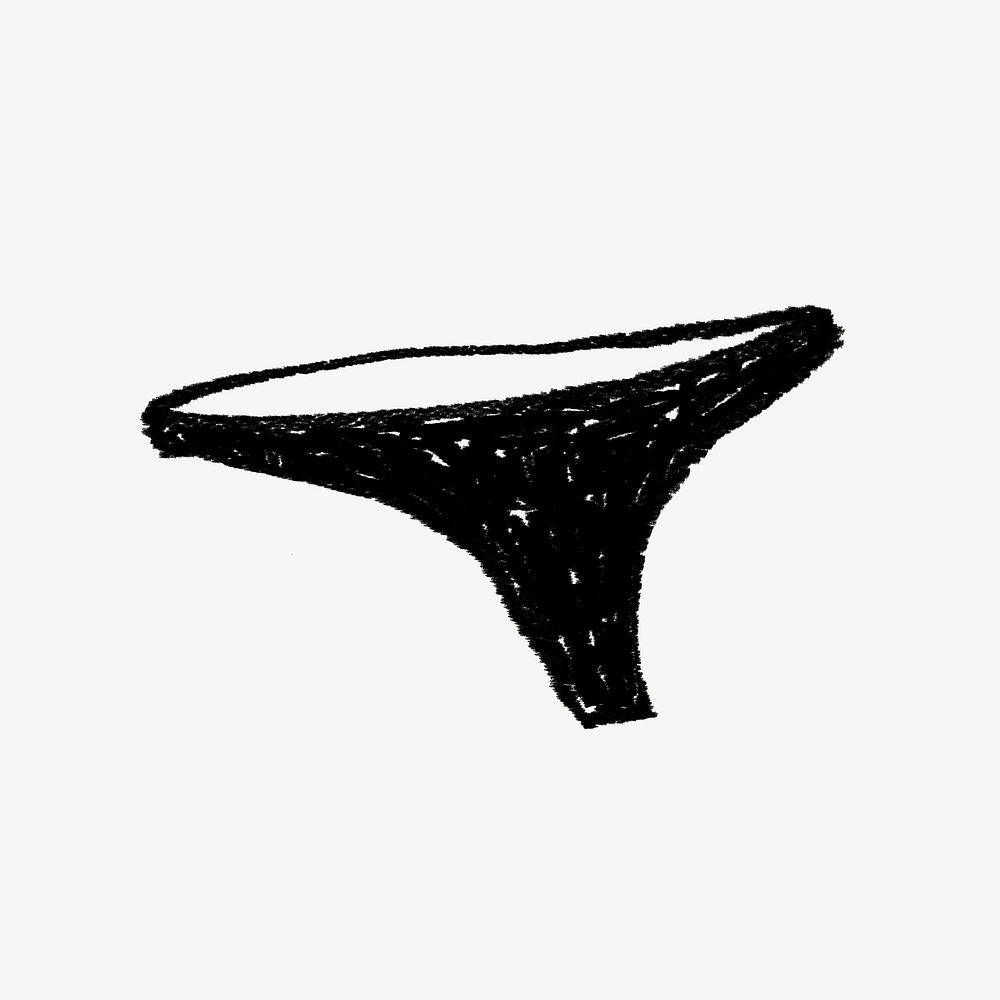 Women's panty, clothing doodle psd