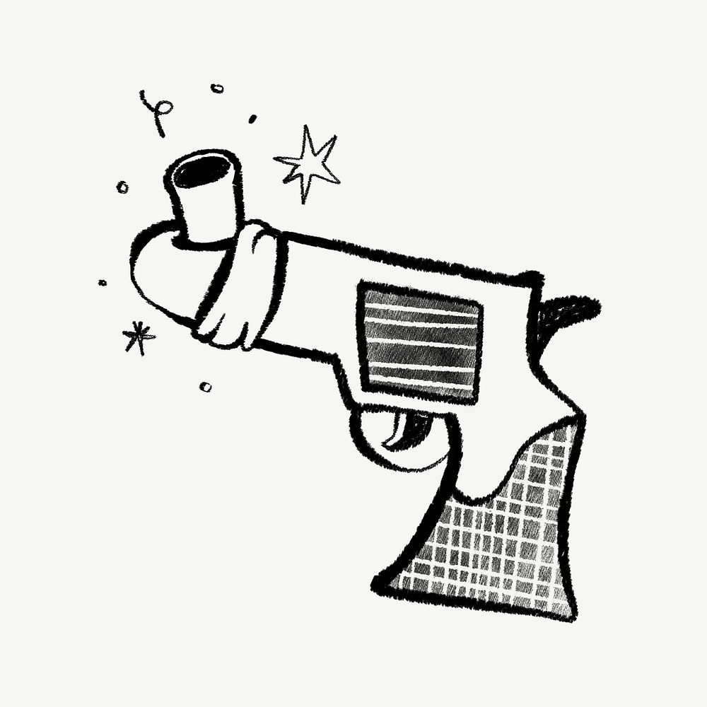 Gun control, weapon doodle psd