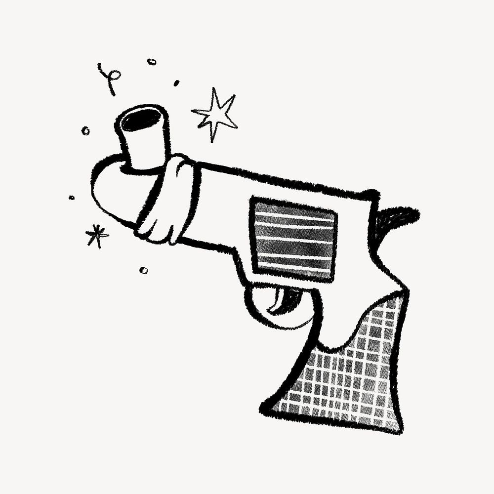 Gun control, weapon doodle