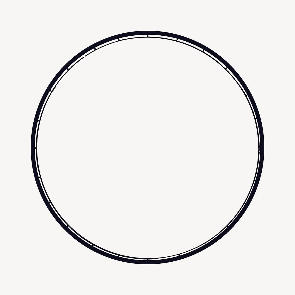 Black circle frame, round simple design