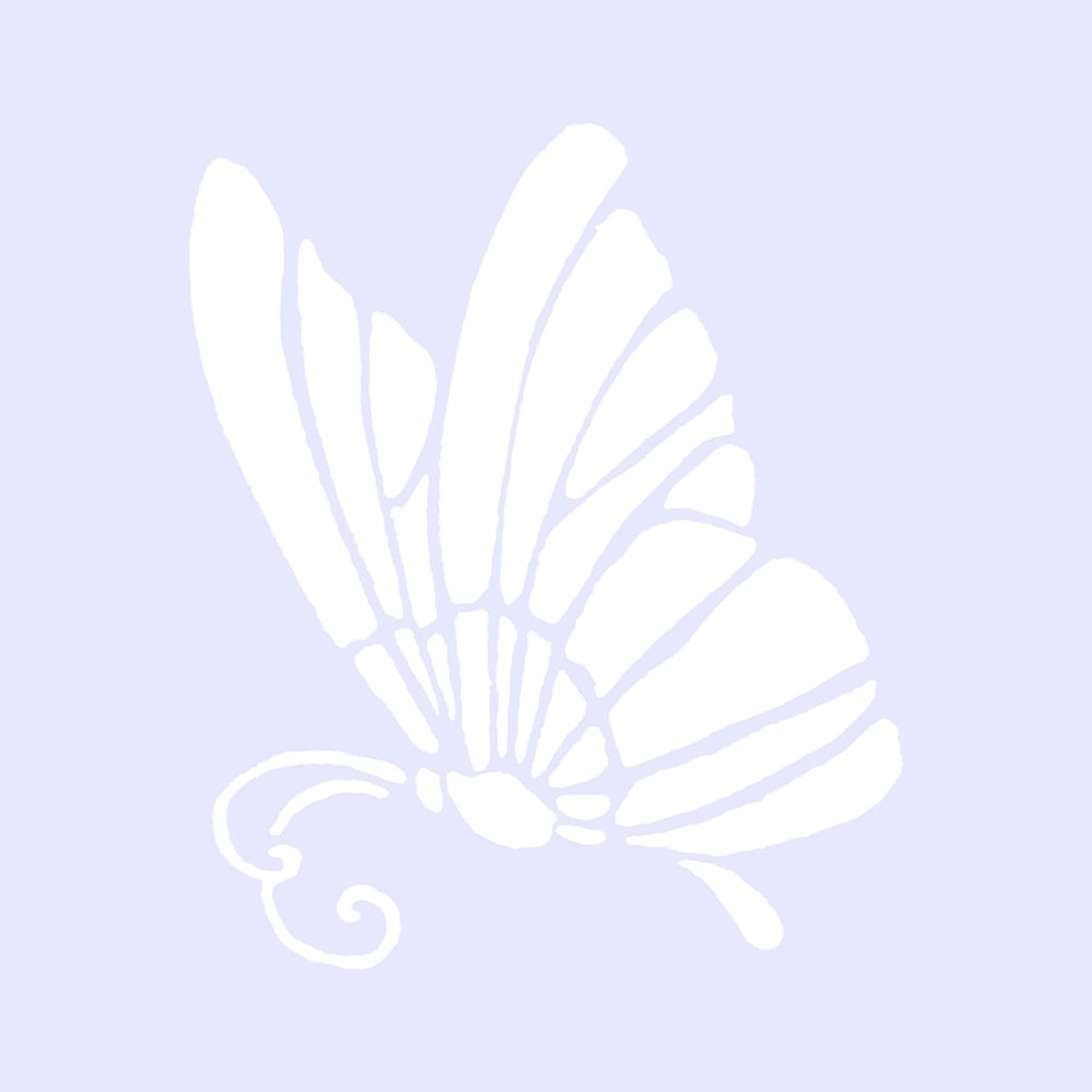 Vintage white butterfly illustration, remixed by rawpixel
