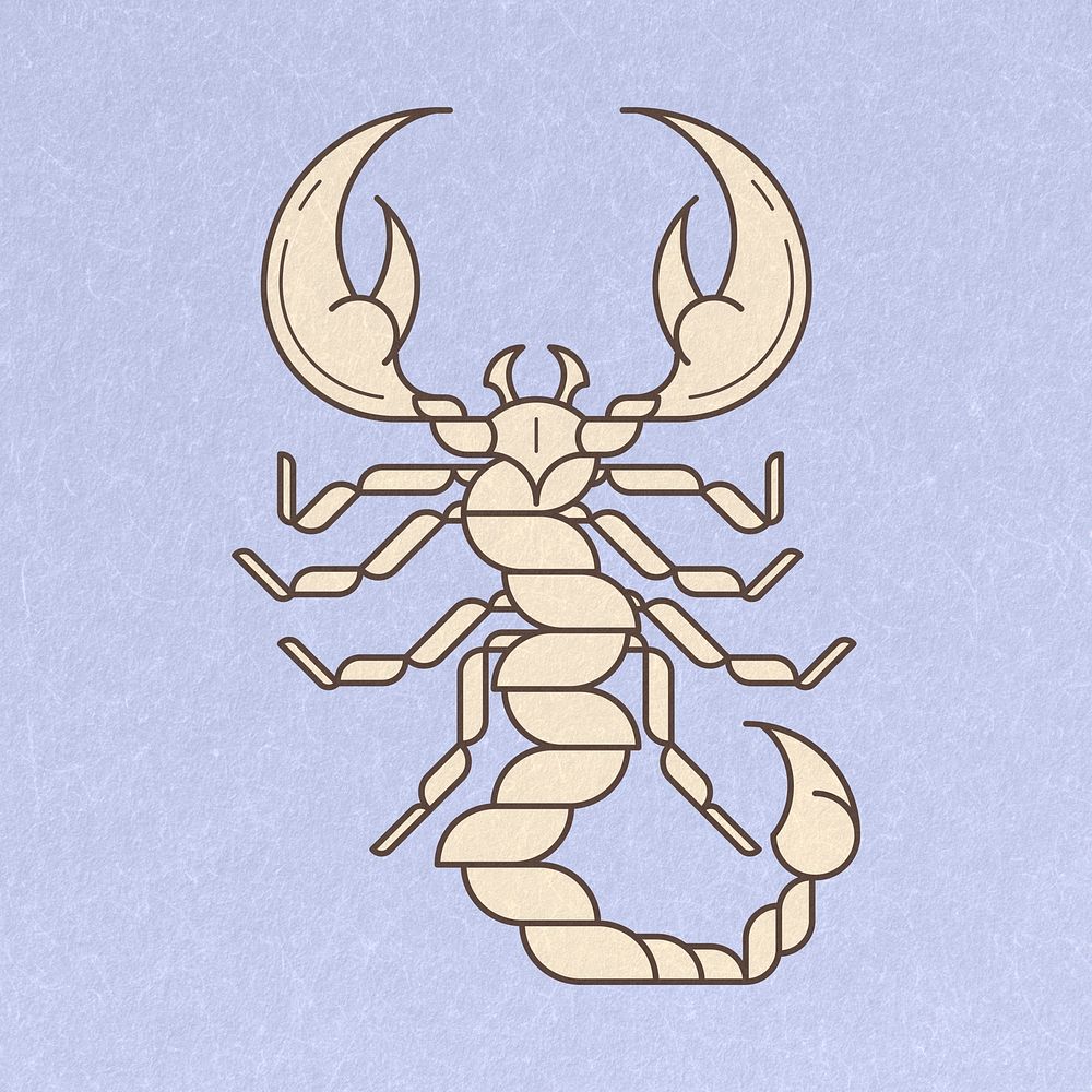 Scorpio sign, Alphonse Mucha&rsquo;s zodiac symbol, famous Art Nouveau artwork psd, remixed by rawpixel