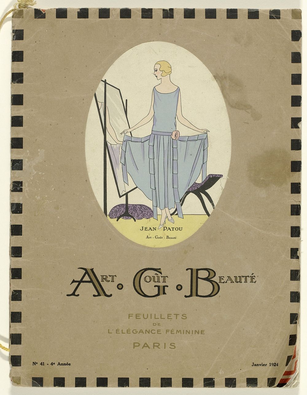 Advertentie voor stoffen van de stoffenfabrikant (1928) fashion illustration in high resolution.  