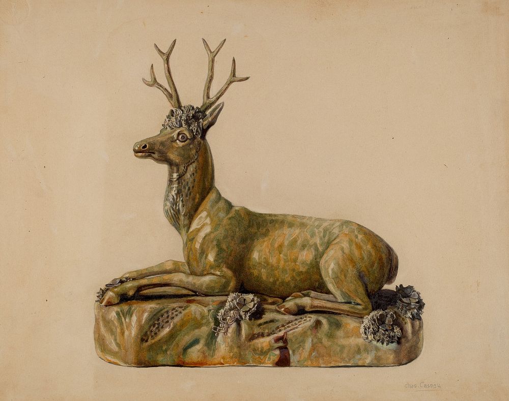 Stag Statuette (1935&ndash;1942) by Charles Caseau.  