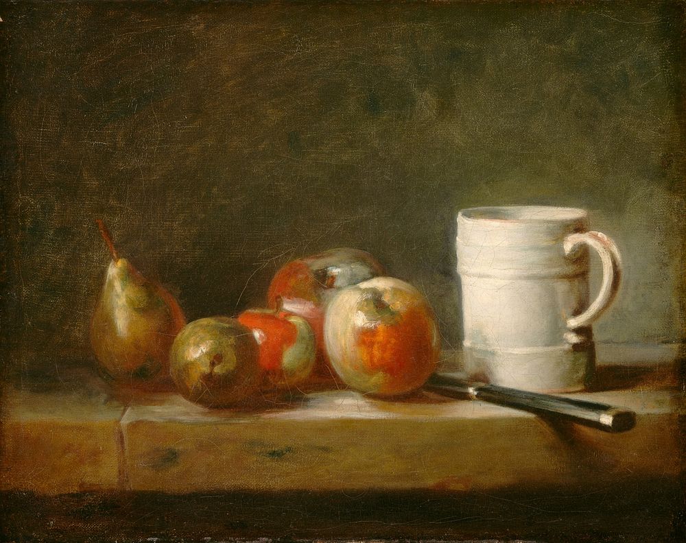 Still Life with a White Mug (ca. 1764) by François Boucher.  