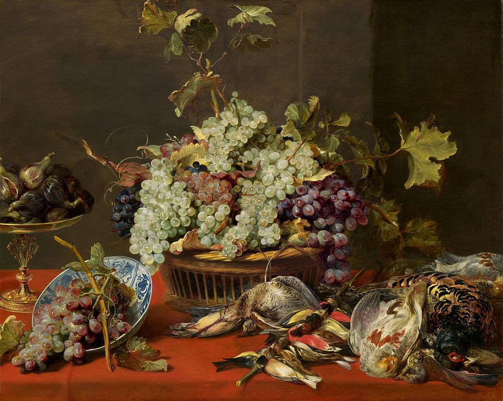 Still Life with Grapes and Game (ca. 1630) by  Frans Snyders.  