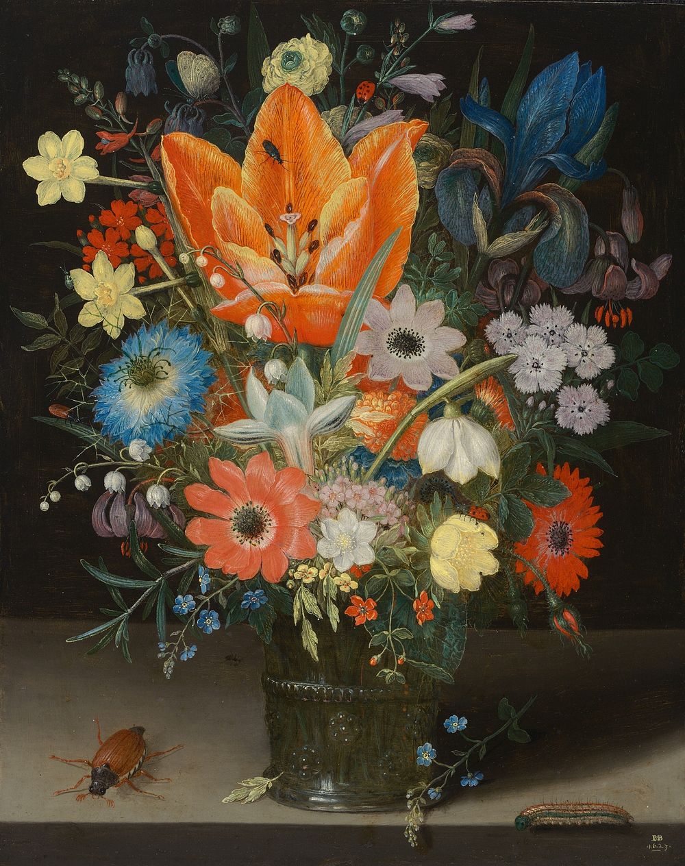 Still Life with Iris (1623) by Peter Binoit.  