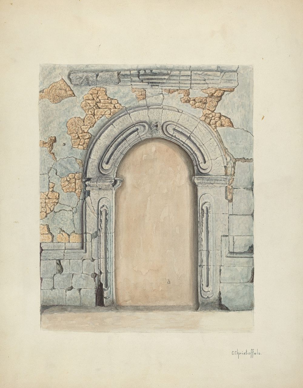 Stone Doorway, Carved (1939) by Cornelius Christoffels.