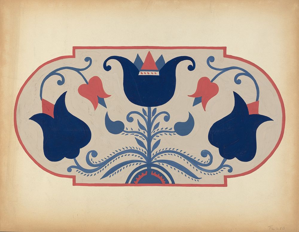 Study for Proposed Portfolio "Decorated Chests of Rural Pennsylvania" (1941).  