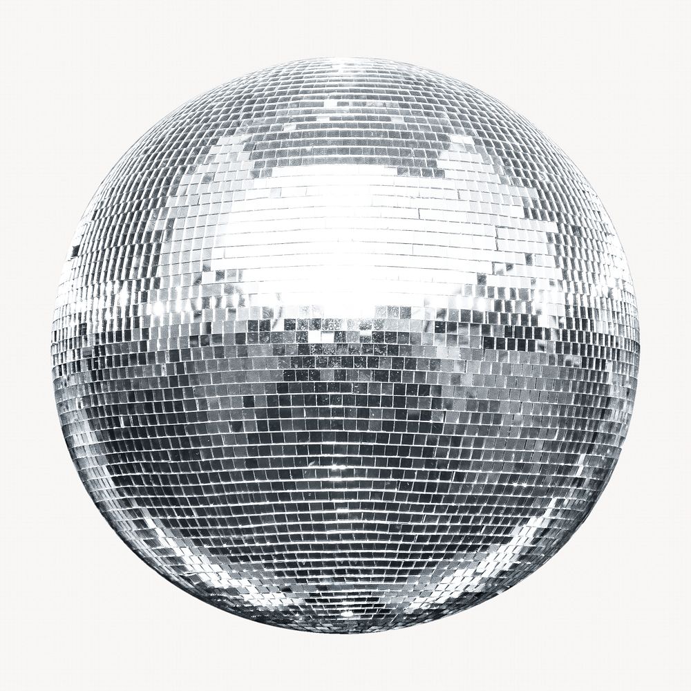 Silver disco ball, party design