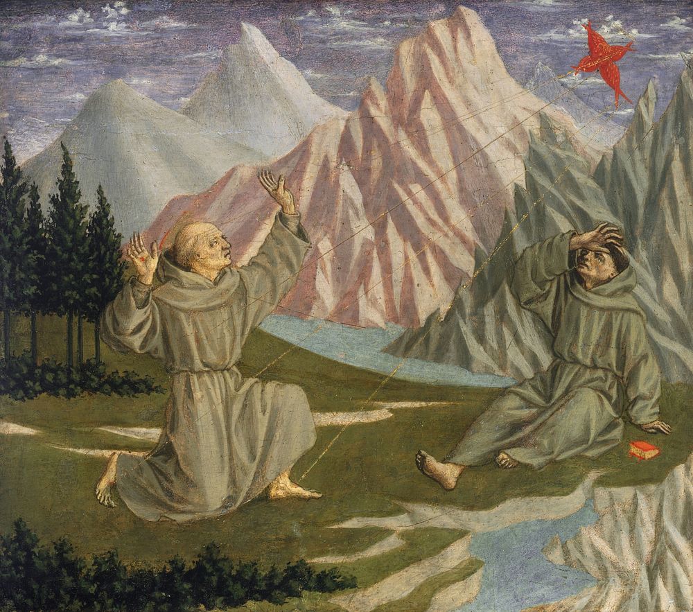 Saint Francis Receiving the Stigmata (ca. 1445–1450) by Domenico Veneziano.  