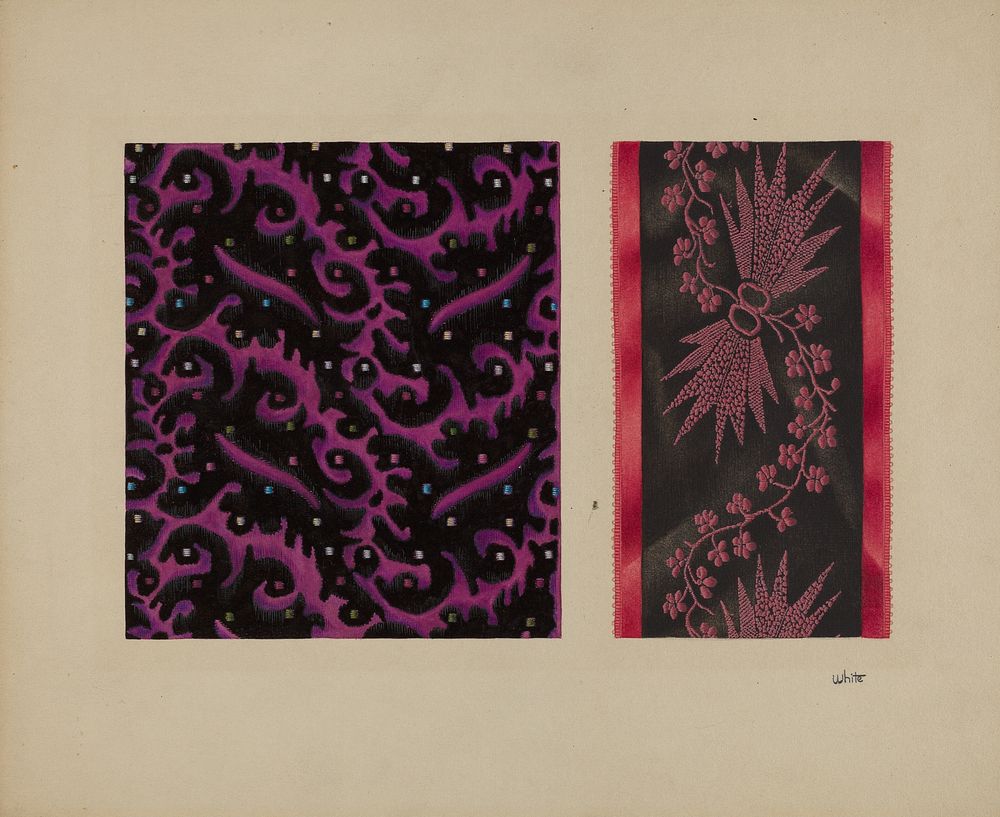 Sample of Silk (c. 1938) by Edward White.  