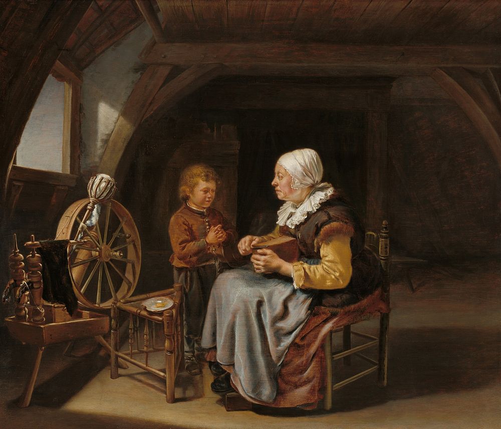 Saying Grace (ca. 1650&ndash;1655) by Frans van Mieris.  