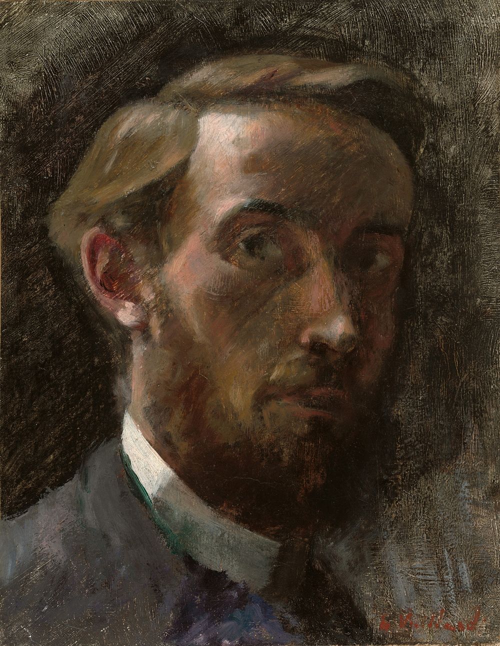 Self-Portrait, Aged 21 (1889) by Edouard Vuillard.  