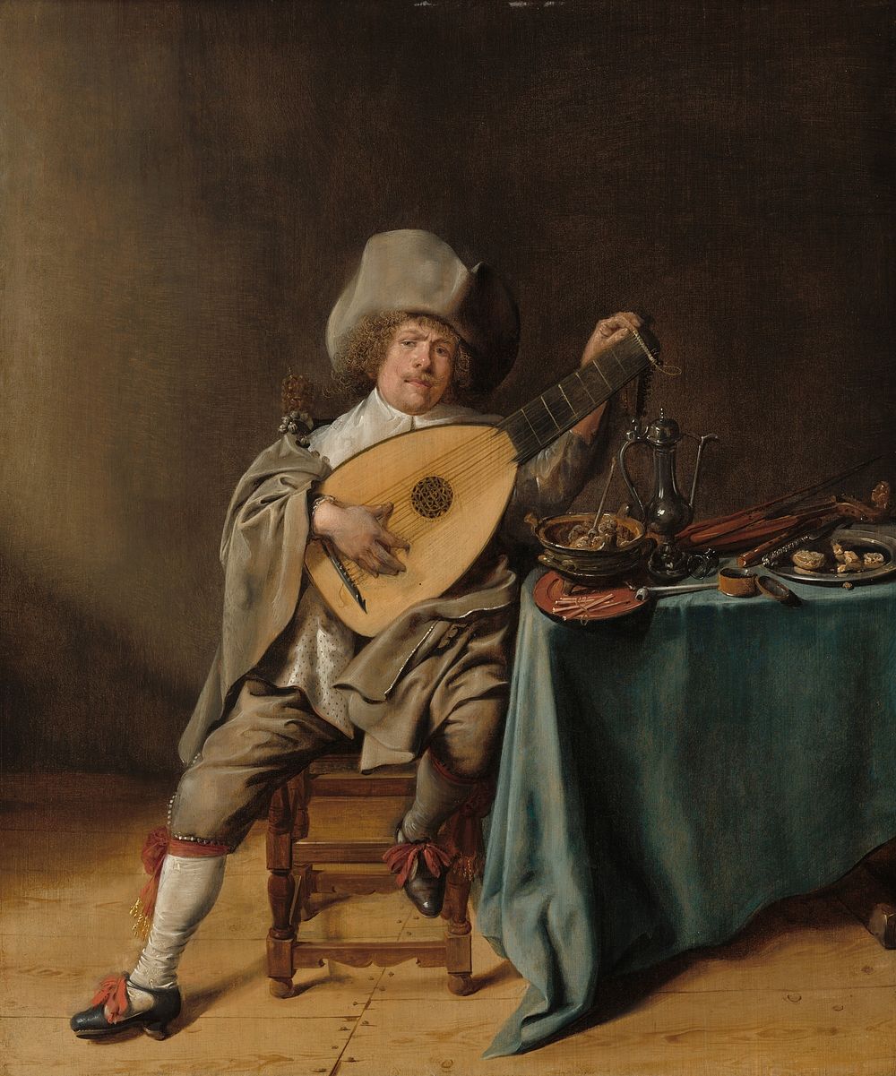 Self–Portrait as a Lute Player (ca. 1637–1638) by Jan Miense Molenaer.  