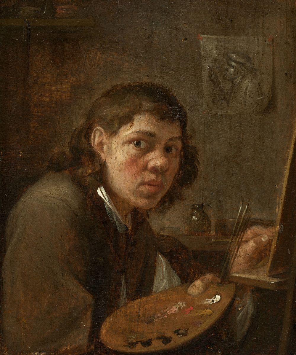 Self-Portrait in the Studio (ca. 1645) by Gillis van Tilborgh the Younger.  