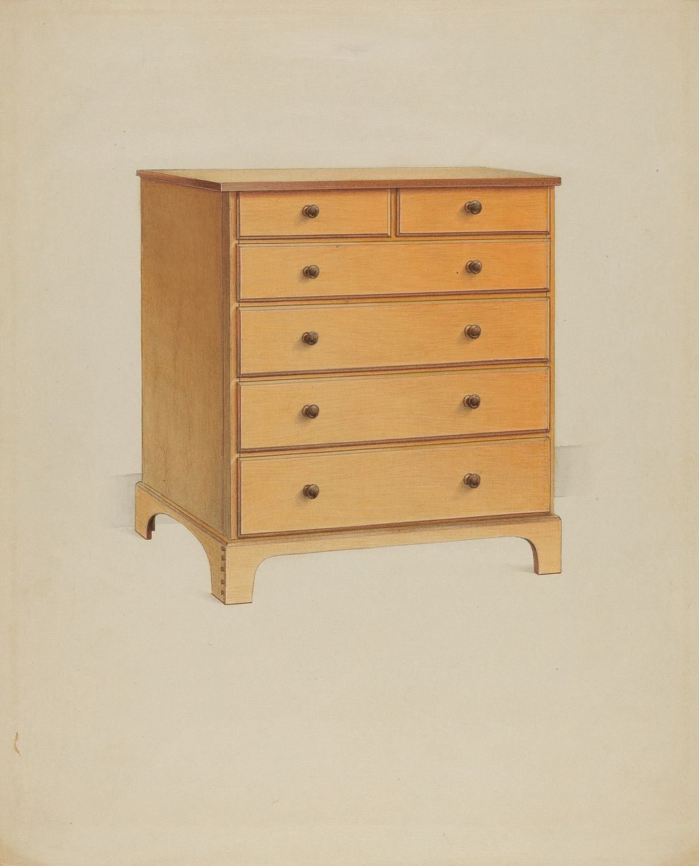 Shaker Chest of Drawers (1937) by Winslow Rich.  