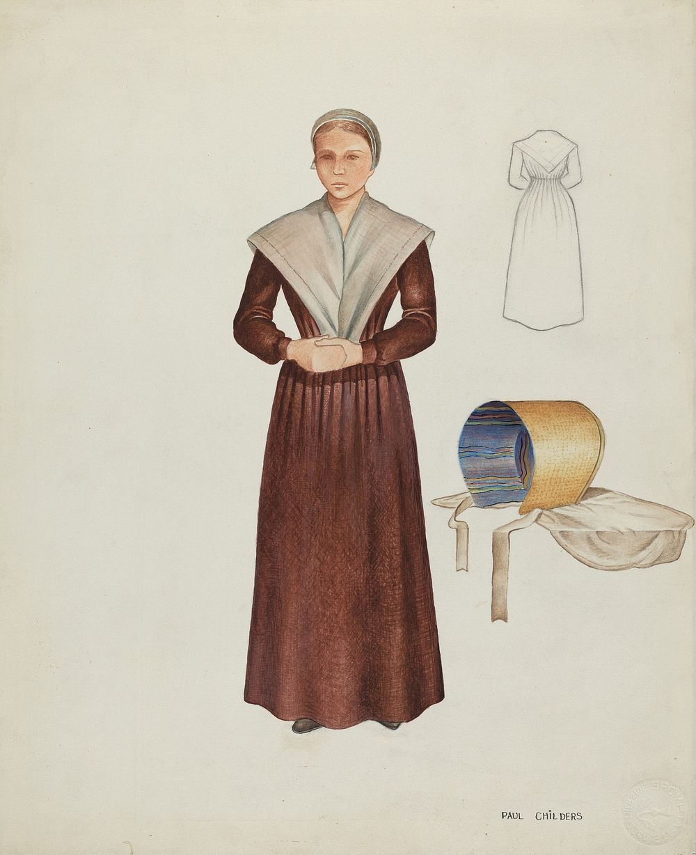 Shaker Costume (c. 1937) by William Paul Childers.  