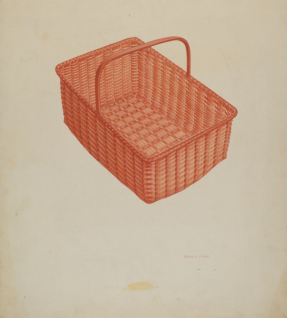 Shaker Laundry Basket (ca.1939) by Orville A. Carroll.  