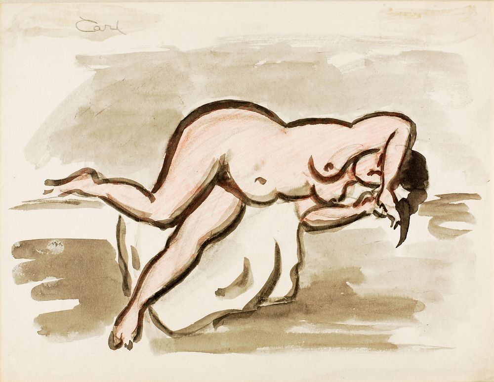 Reclining Female Nude by Carl Newman