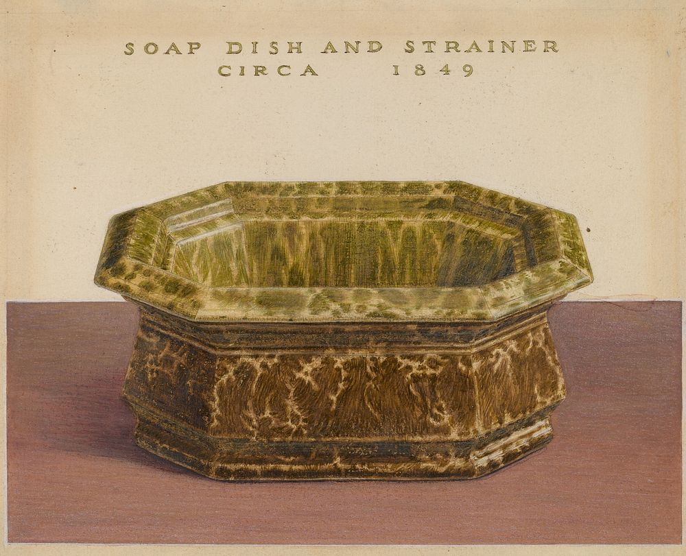 Soap Dish and Strainer (ca.1937) by Roy Williams.  