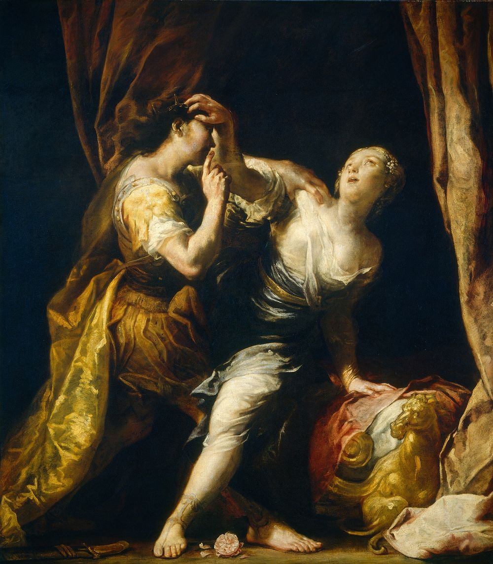 Tarquin and Lucretia (ca. 1695&ndash;1700) by Giuseppe Maria Crespi.  
