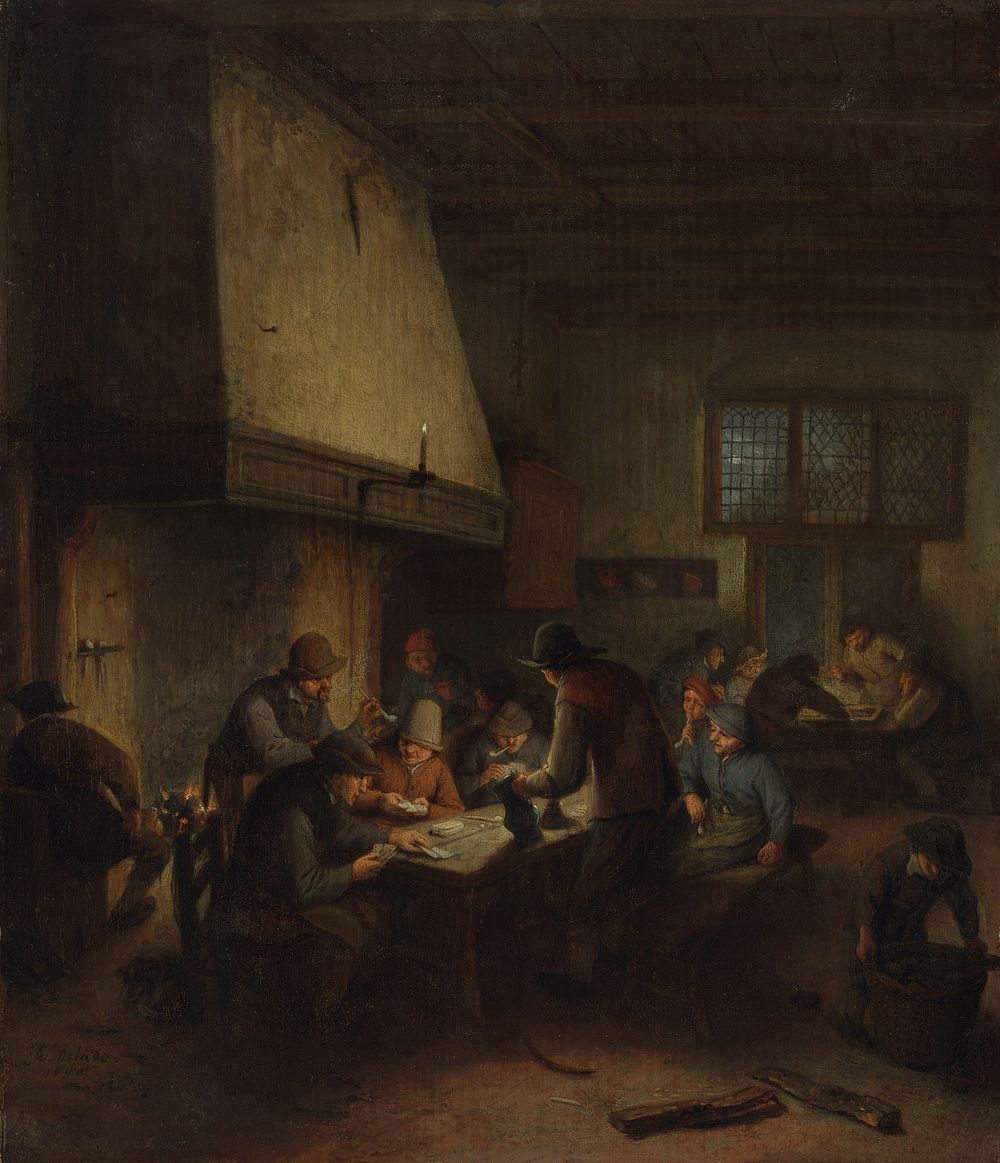 Tavern Scene (early 1660s) by Adriaen van Ostade.  