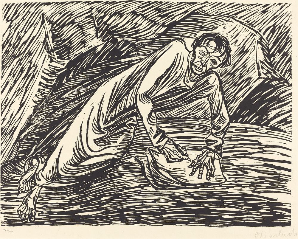 The Writing Prophet (1919) by Ernst Barlach.  