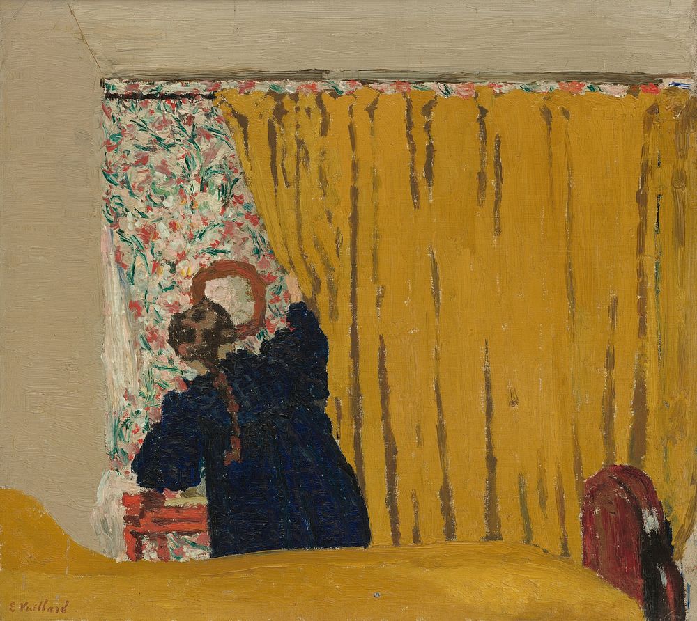 The Yellow Curtain (ca. 1893) by Edouard Vuillard.  