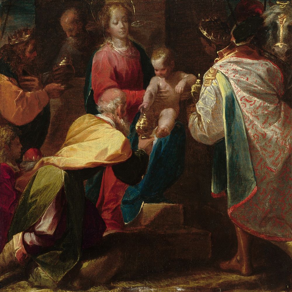 The Adoration of the Magi (ca. 1600) by Pier Francesco Mazzucchelli, called Morazzone.  