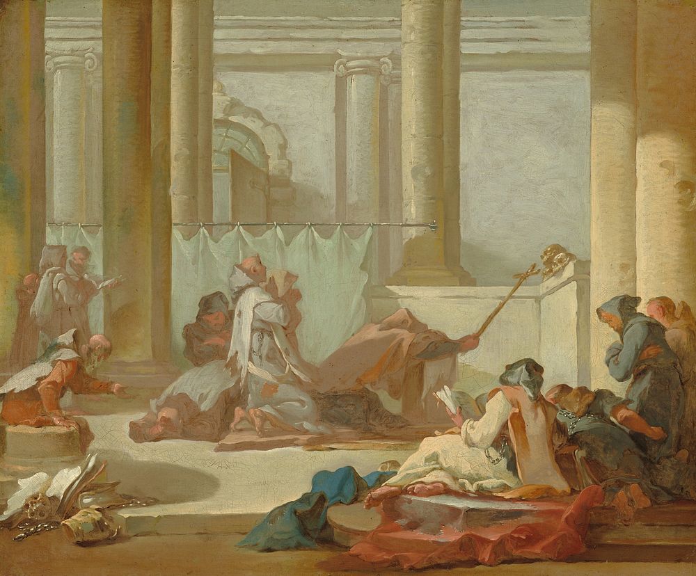 The Adoration of the Skulls (ca. 1733–1734) by Michel–François Dandré-Bardon.  