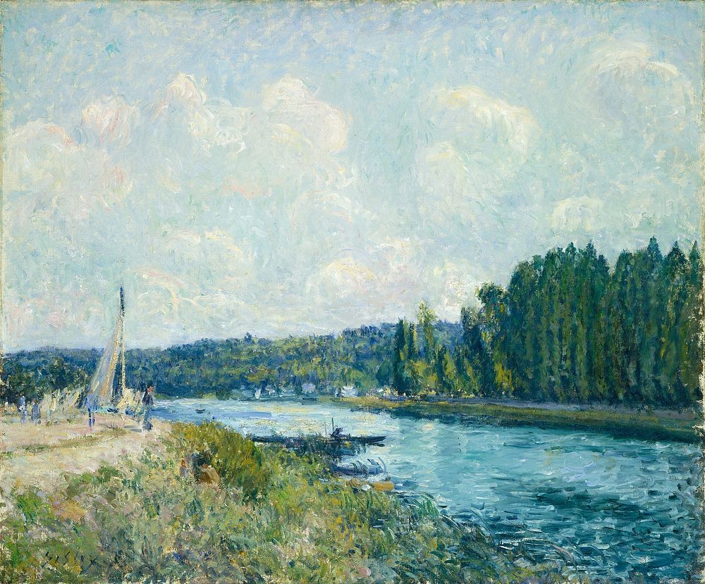 The Banks of the Oise (1877&ndash;1878) by Alfred Sisley.  