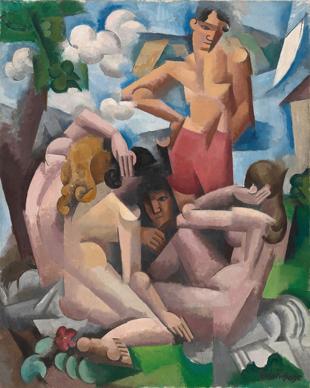 The Bathers (1912) by Roger de La Fresnaye.  