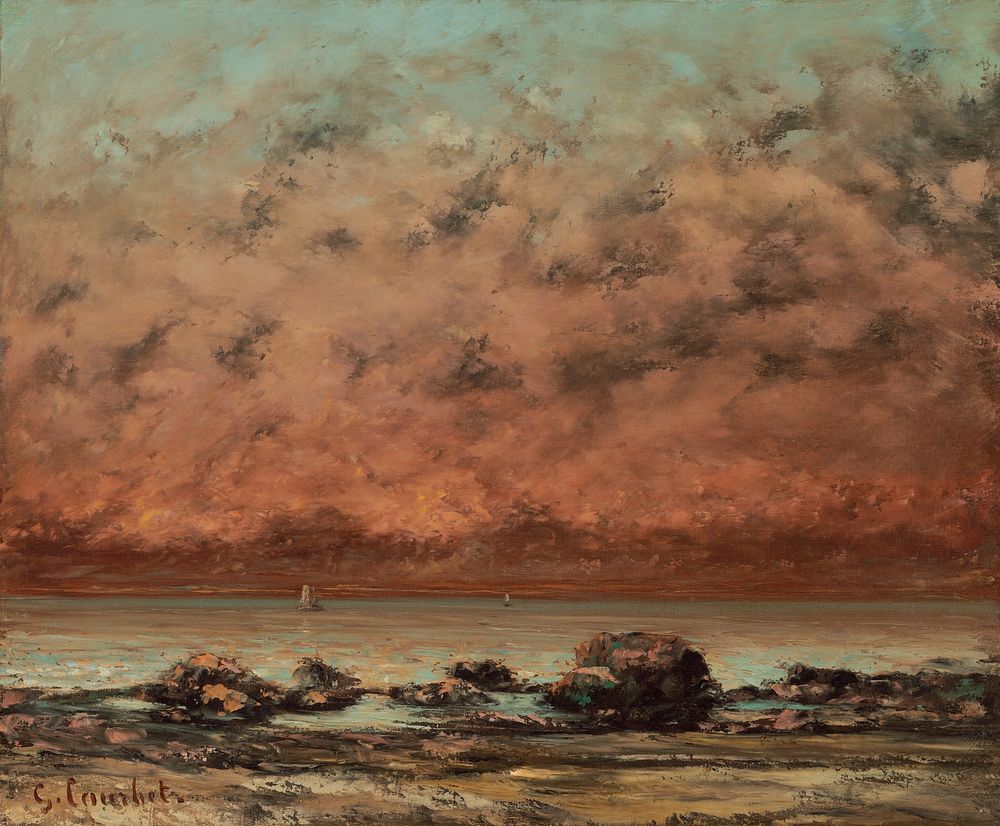 The Black Rocks at Trouville (1865&ndash;1866) by Gustave Courbet.  