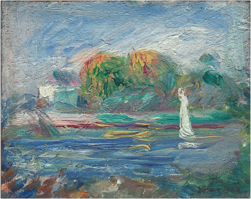 Pierre-Auguste Renoir's The Blue River (c. 1890-1900) painting in high resolution 