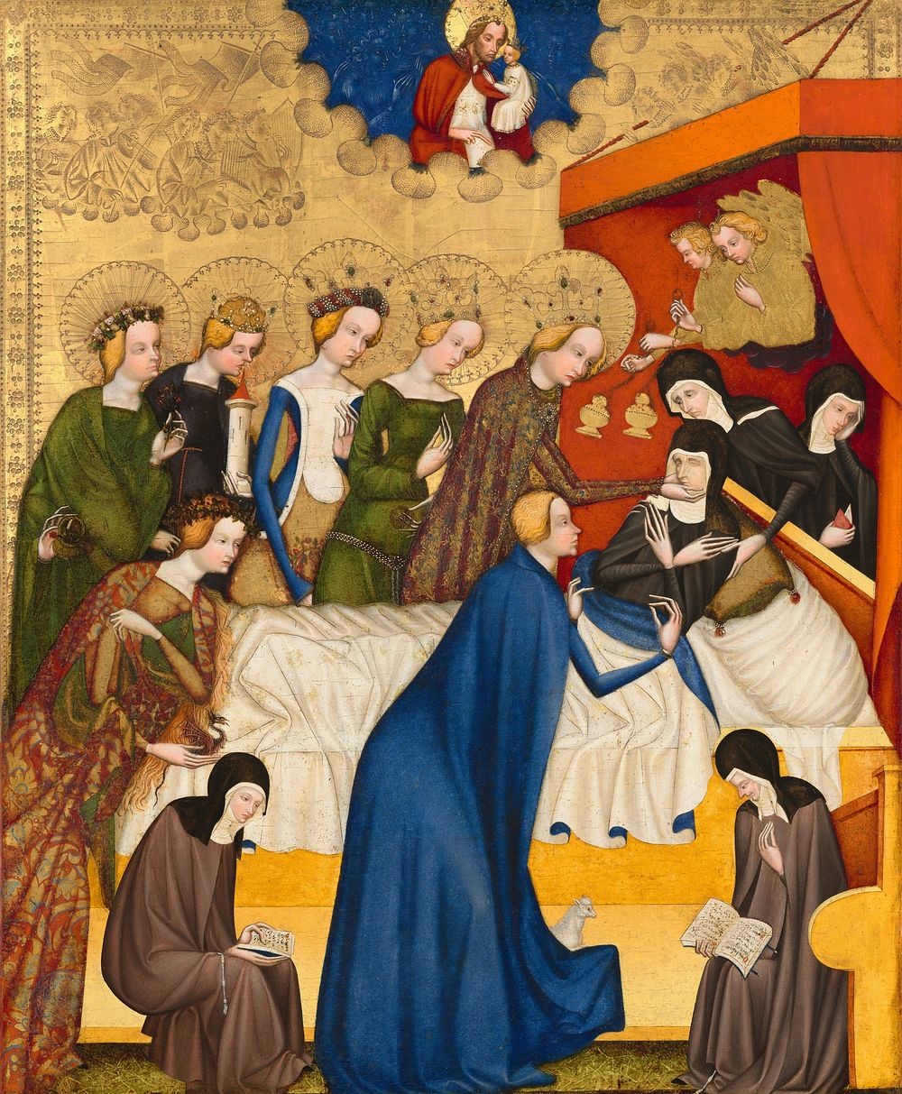 The Death of Saint Clare (ca. 1400&ndash;1410) by Master of Heiligenkreuz.  