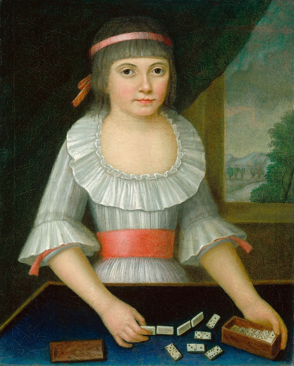 The Domino Girl (ca. 1790) by American 18th Century.  