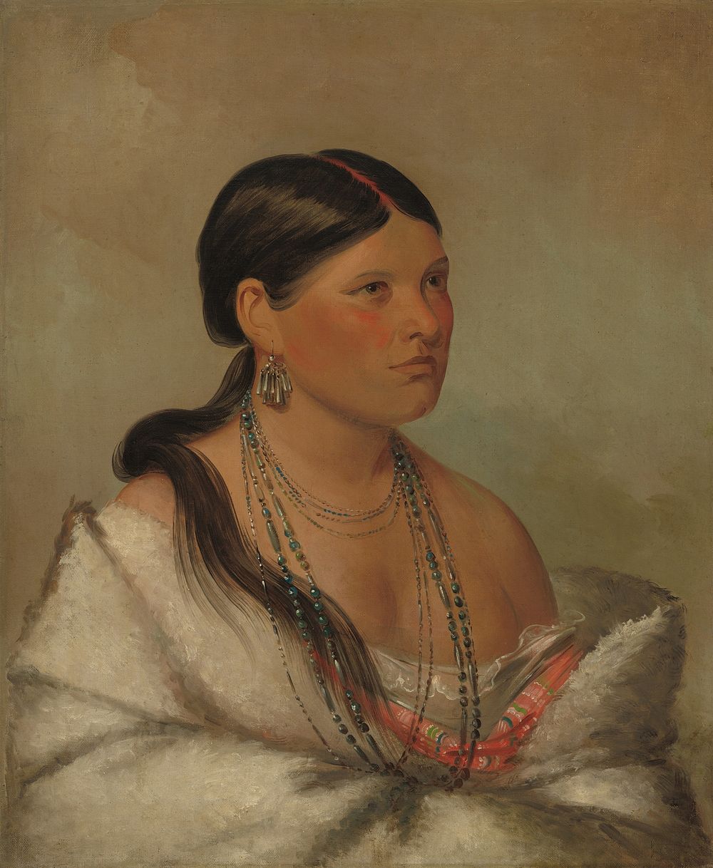The Female Eagle - Shawano (1830) by George Catlin.  