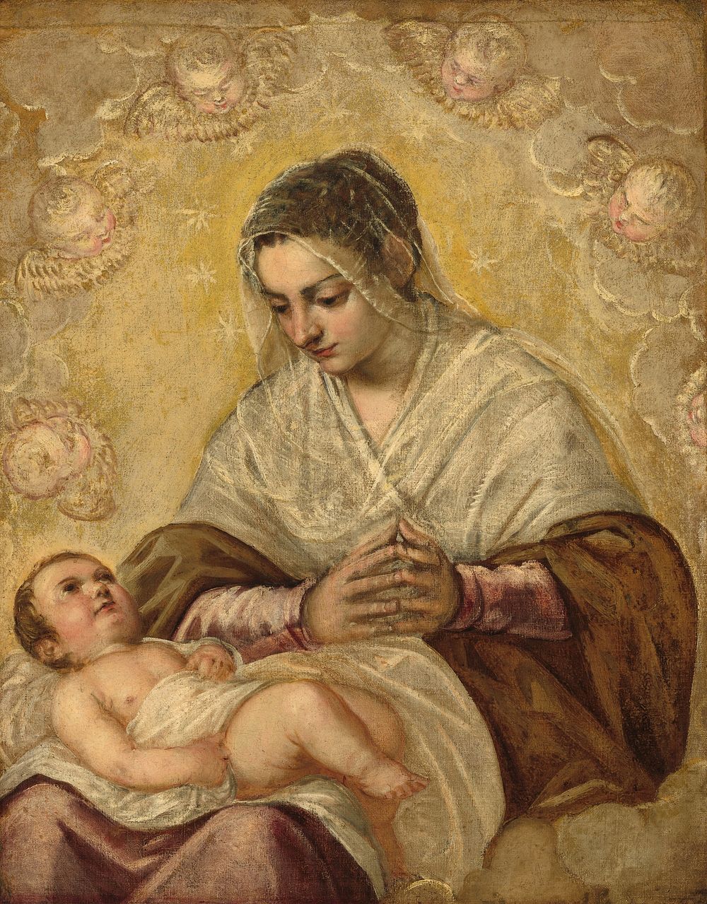 The Madonna of the Stars (ca. 1575&ndash;1585) by Jacopo Tintoretto & Italian 16th Century.  