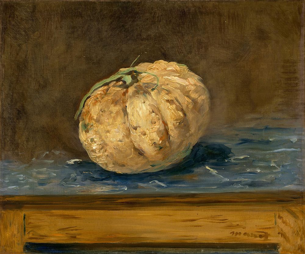 The Melon (c. 1880) painting in high resolution by Edouard Manet.  