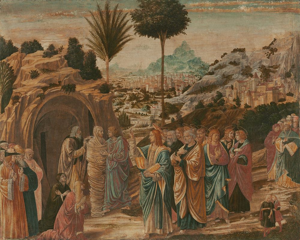 The Raising of Lazarus (mid 1490s) by Benozzo Gozzoli.