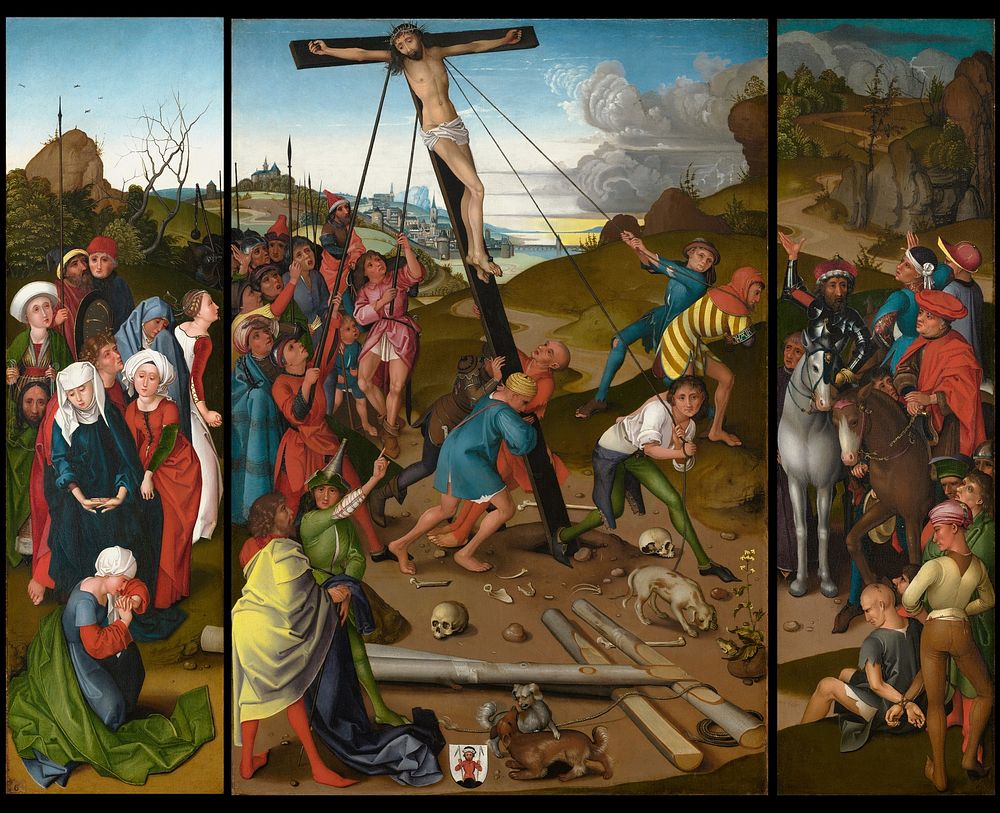 The Raising of the Cross (ca. 1480&ndash;1490) by Master of the Starck Triptych.  
