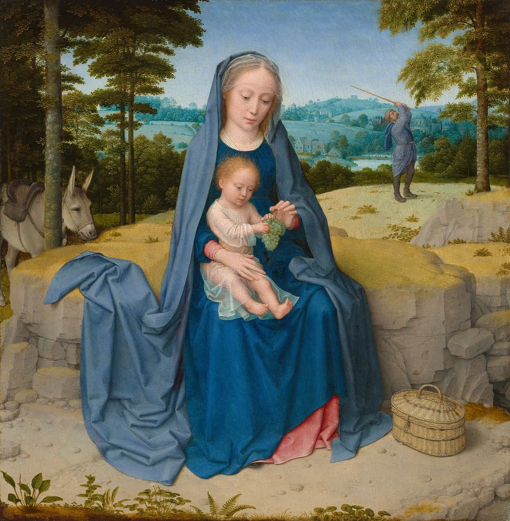 The Rest on the Flight into Egypt (ca. 1510) by Gerard David.  