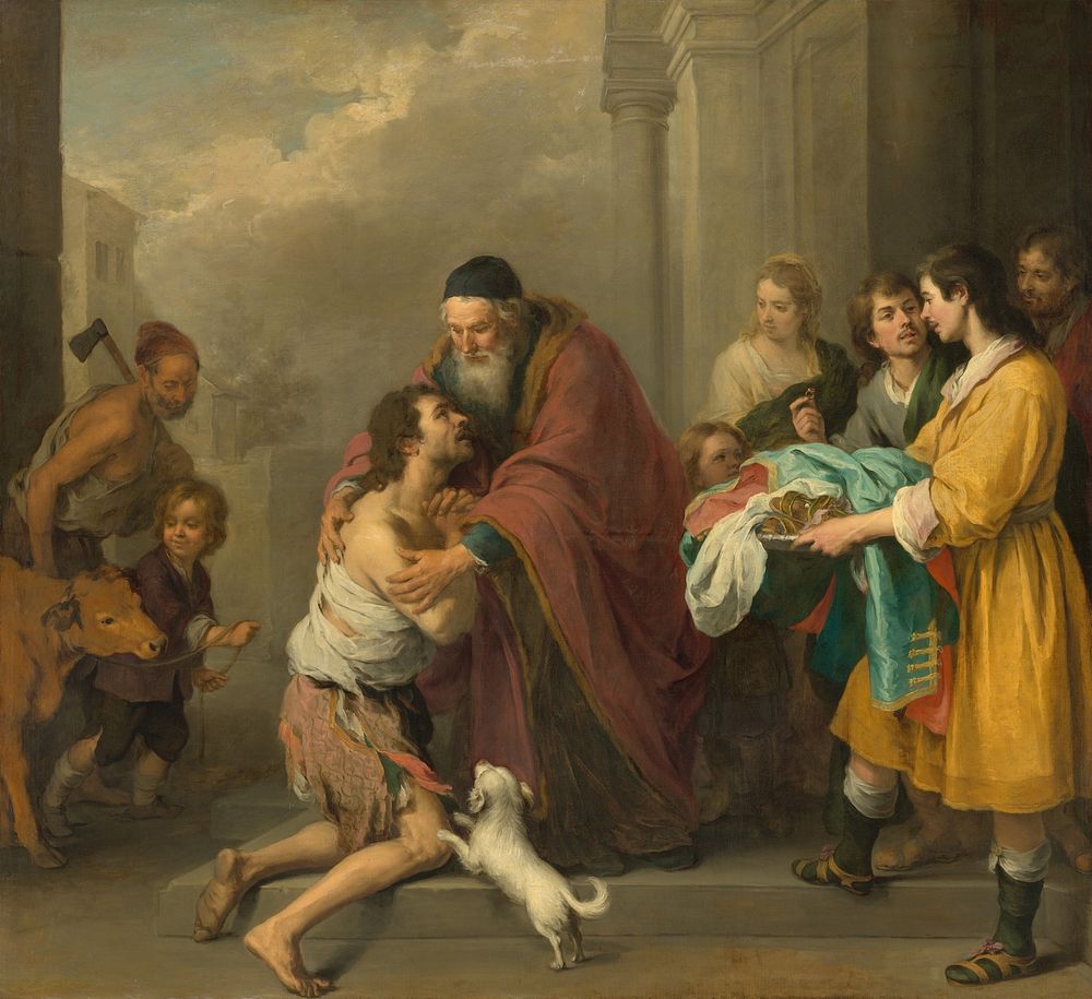The Return of the Prodigal Son (1667&ndash;1670) by Bartolom&eacute; Esteban Murillo.  