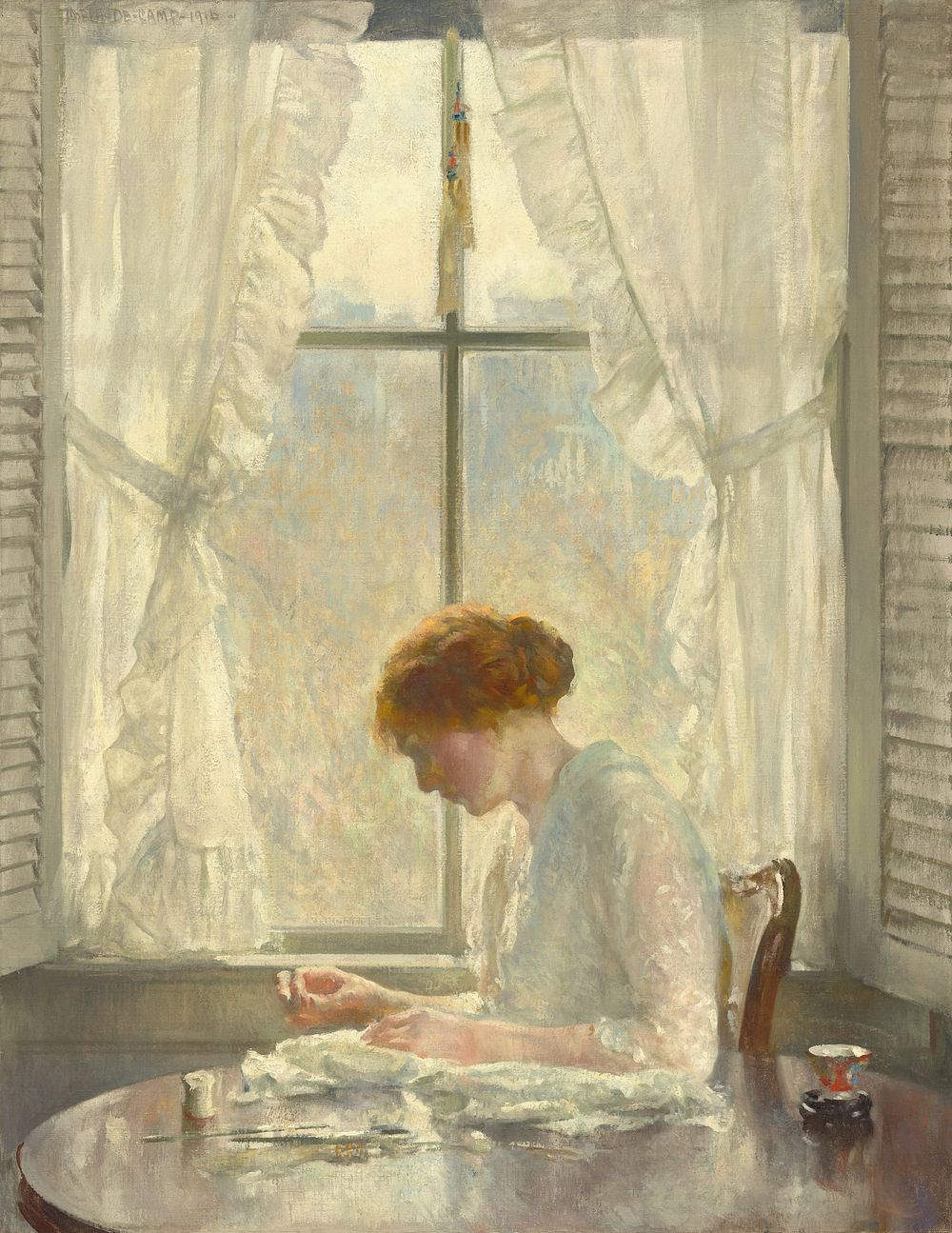 The Seamstress (1916) by Joseph Rodefer DeCamp.  
