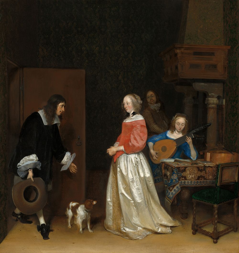 The Suitor's Visit (ca. 1658) by Gerard ter Borch the Younger.  