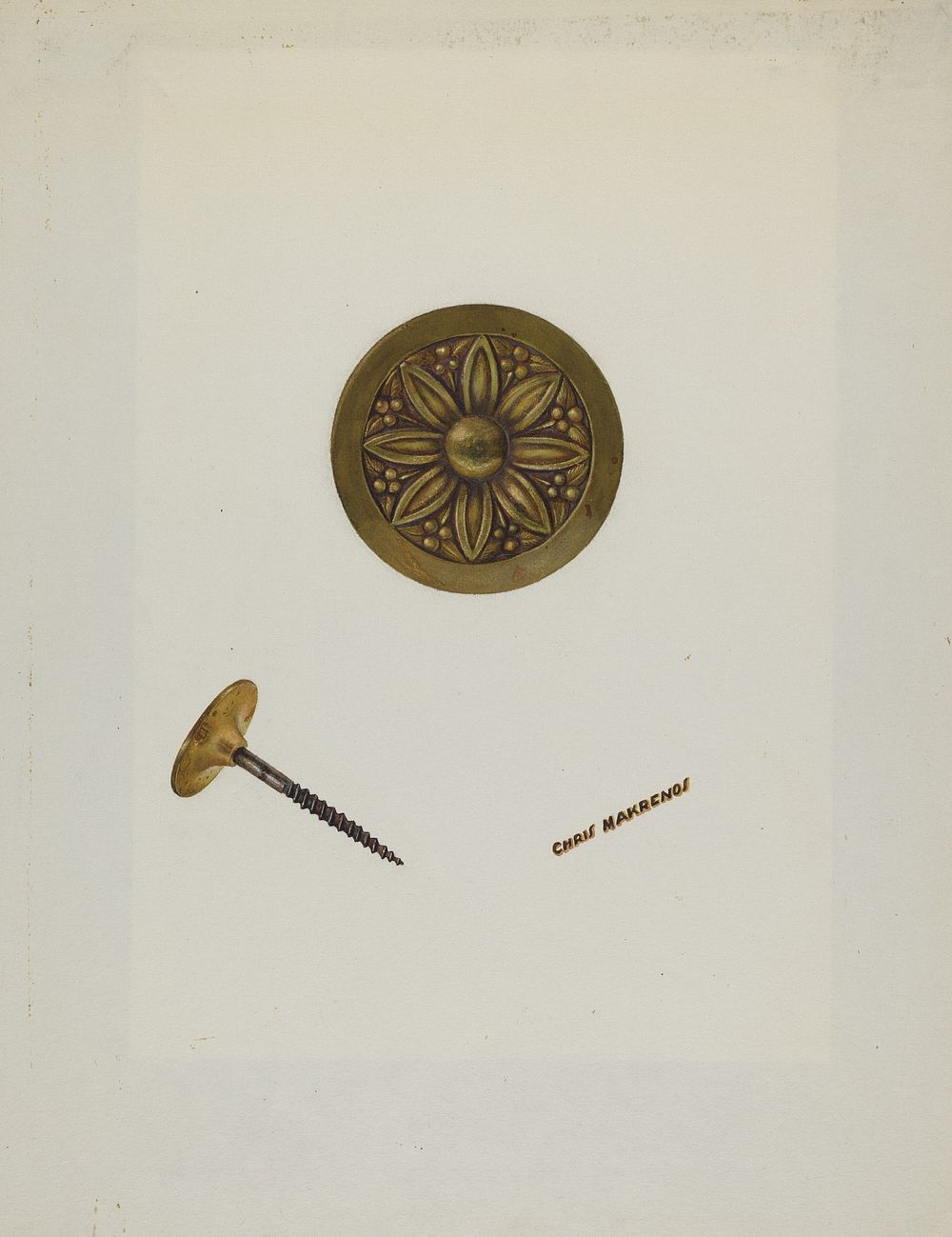 Tie-back (ca.1940) by Chris Makrenos.  